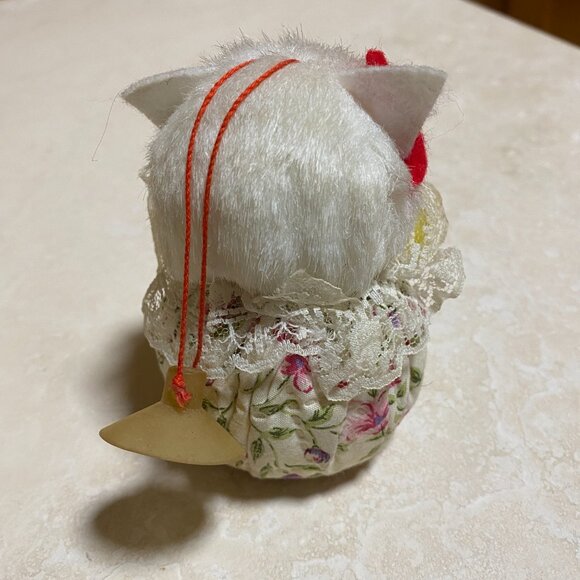 2/$20, Vintage Floral-Dressed Plush Cat With Suction Cup - Picture 2 of 6
